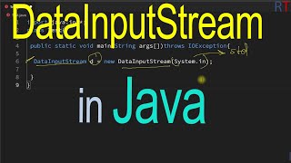 Java56 DataInputStream Class in Java  User Input In Java [upl. by Nodnorb]