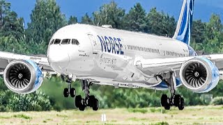 34 CLOSE UP TAKEOFFS and LANDINGS  Oslo Gardermoen Airport Plane Spotting OSLENGM [upl. by Isidro]