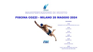 MANIFESTAZIONE NUOTO MILANO PISCINA COZZI MILANOSPORT 26 MAGGIO 2024 [upl. by Aihsekal753]