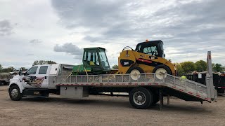 Loading a skid on a large flatbed viral flatbed [upl. by Phebe152]