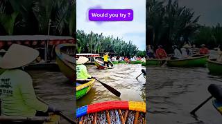 Spinning Coconut Boat Ride in Vietnam 🌴 Shorts Vietnam TravelAdventure travel spiningboat [upl. by Nelyahs876]