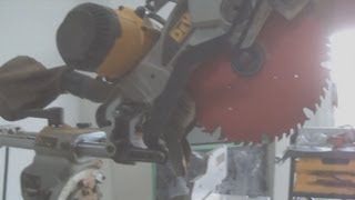 How to ChangeReplace 10quot Blade on Dewalt DW717 Miter Saw DIY Mryoucandoityourself [upl. by Dnalel]