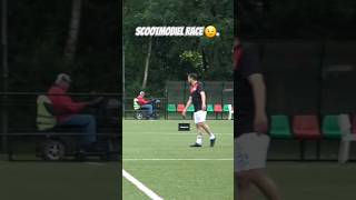 Scootmobiel race 😉  football soccer supporters scootmobiel funny viral shorts shortsvideo [upl. by Herzen]