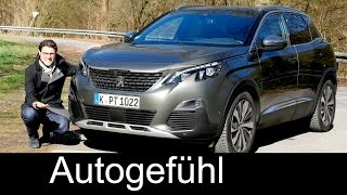 Peugeot 3008 GT FULL REVIEW test driven allnew SUV neu 20172018  Autogefühl [upl. by Itsym641]