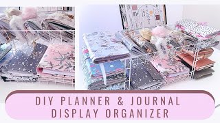 How to make a PlannerJournalBook Display Organizer using Dollar Tree Items [upl. by Llenaj]