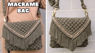 Macrame Bag  Easy Tutorial  Torba ze sznurka  Krok po kroku  How to make  Step By Step [upl. by Aelanna]