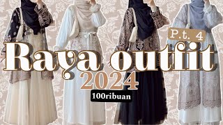 SHOPEE HAUL RAYA OUTFIT 2024 part 4 Brukat outer viral 100ribuan [upl. by Notgnirrac]