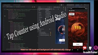 tap counter using android studio  how to create tap counter  code by karan ramani  avadh tutor [upl. by Cindee]