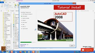 Cara Install Autocad 2008 [upl. by Ynomrah]