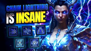 The NEW BEST Sorcerer Levelling Build  Chain Lightning Got BUFFED Lvl 150  Diablo 4 Season 5 [upl. by Otsenre205]