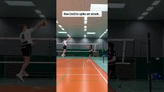 How to spike set attack 🏐🥸 [upl. by Gentilis756]