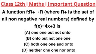 A function fR →R where R is the set of all non negative real numbers defined by fx4x3 is [upl. by Orvil213]