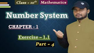 Number System  Class  10  Chapter1  Exercise  11  Part  4 Mathematics [upl. by Krall]