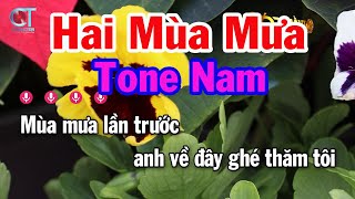 Karaoke Hai Mùa Mưa Tone Nam  Cm  Nhạc Sống Mới  Karaoke Tuấn Cò [upl. by Innoc144]