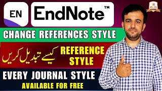 How to change endnote reference style  How to change endnote style in word  Lecture 2 [upl. by Lontson331]