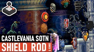 Castlevania SotN  Shield Rod Spells amp Unique Swords [upl. by Ahsinac518]