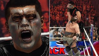 WWE 2K24 Stardust Gameplay Entrance FacePaint Damage Signatures Finishers Winning Scene amp More [upl. by Adaynek]