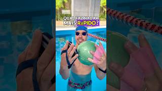 Mão de sereia X Chinelo X Bola ⚔️ shorts swimming natação swim piscina natacion desafio [upl. by Wolpert]