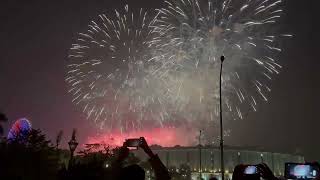 New Year fireworks in Kaohsiung in Taiwan [upl. by Eisus]