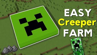 Minecraft Easiest Creeper Farm Without Cat  Efficient AFK Gunpowder Farm  Tutorial 120 [upl. by Ahmed525]