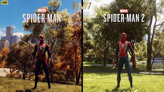 MARVELs SpiderMan PS4 vs MARVELs SpiderMan 2 PS5  Direct Graphics Comparison [upl. by Marcin]