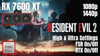 RX 7600 XT amp Ryzen 5 5500 Resident Evil 2  1080p amp 1440p [upl. by Deonne]