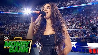 Samantha Irvin performs the US National Anthem Money in the Bank 2024 highlights [upl. by Kiersten]