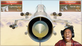 BRITISH tech tree GRIND experience Using LIGHTNING F53 Harrier GR1 💀💀💀 No flares  Suffering [upl. by Oiluj]