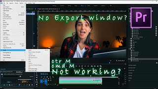 Premiere Pro No Export Window  Export Error  No export window  FIX Mac amp Windows [upl. by Annatsirhc]