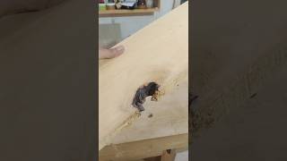 Dealing with ugly broken knot short woodworkinh [upl. by Dnomsed]