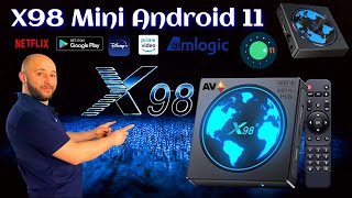 Android 11 Box X98 Mini Amlogic S905W2 4K 4 Go de RAM 64G ROM Smart TV Box [upl. by Charlena542]