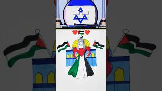 AlAqsa Mosque Palestine 🇵🇸 flag drawing trending art countryballs shorts [upl. by Sprung]