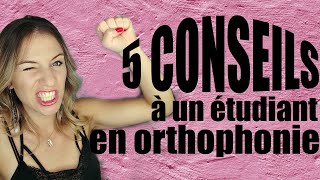 5 CONSEILS pour une ETUDIANTE EN ORTHOPHONIE [upl. by Ulphia]