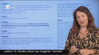 Letërsi 10  Studim teksti nga tragjedia quotHamletiquot [upl. by Mayda814]