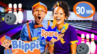 Blippi and Meekahs Bowling Adventure  Blippi  Celebrating Diversity [upl. by Ellinger164]