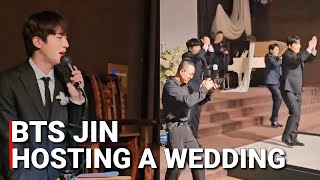 절친의 결혼식 사회를 맡은 석진이 BTS Jin Spotted Hosting a Wedding with Super Tuna Performance By The Groom 2024 [upl. by Eihtak]