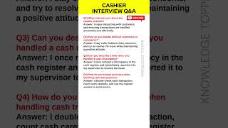 Cashier Interview Questions and Answers  Cashier Job Interview Questions and Answers [upl. by Harikahs663]