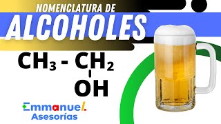 NOMENCLATURA DE ALCOHOLES ejercicios paso a paso IUPAC emmanuelasesorias cursos clases quimica [upl. by Brigitta]