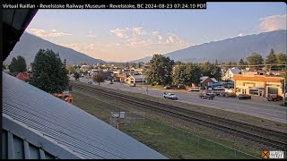 Revelstoke British Columbia Canada PTZ  Virtual Railfan LIVE [upl. by Heiskell434]