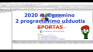 IT VBE 2020 2020 IT egzamino 2 programavimo užduotis SPORTAS [upl. by Otila]