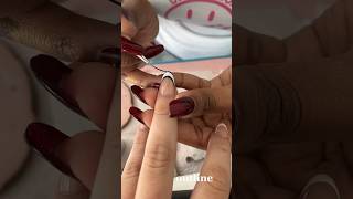 EASIEST outline french tutorial short nails nailtutorial [upl. by Ateuqram]