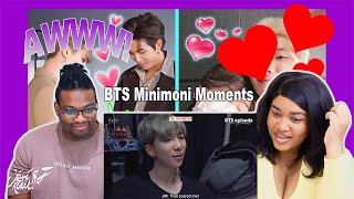 BTS Minimoni Moments REACTION [upl. by Nuyh]