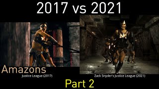 Zack Snyders Justice League Amazons vs Steppenwolf sidebyside comparison part 2 [upl. by Akinaj]