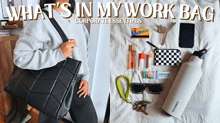 WHATS IN MY WORK BAG  Daily Work Essentials [upl. by Rossuck]