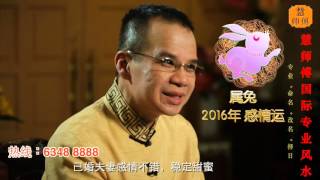 慧戒师傅 分析2016猴年属兔生肖运程 cc Eng subs Hui Master Year 2016 Chinese Zodiac Predictions [upl. by Belicia355]