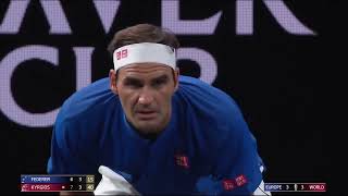 Roger Federer vs Nick Kyrgios Laver Cup 2019 Highlights Point By Point [upl. by Ydniahs85]