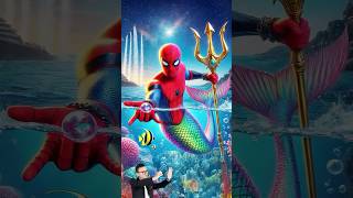 Flirting with the mermaid  Who is best Spiderman vs Captain America vs Venom shorts spiderman [upl. by Alberik]