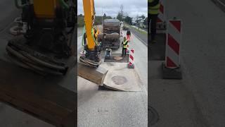 Use of machines for lifting manhole covers [upl. by Yonina493]