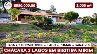 VENDIDA CHÁCARA 3 LAGOS  8000 m² R550 Mil EM BIRITIBA MIRIM [upl. by Spooner188]