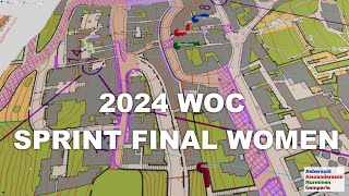 2024 WOC Sprint Final Women orienteering [upl. by Melody162]